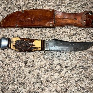 Original Edge Brand Buffalo Skinner Knife with Sheath